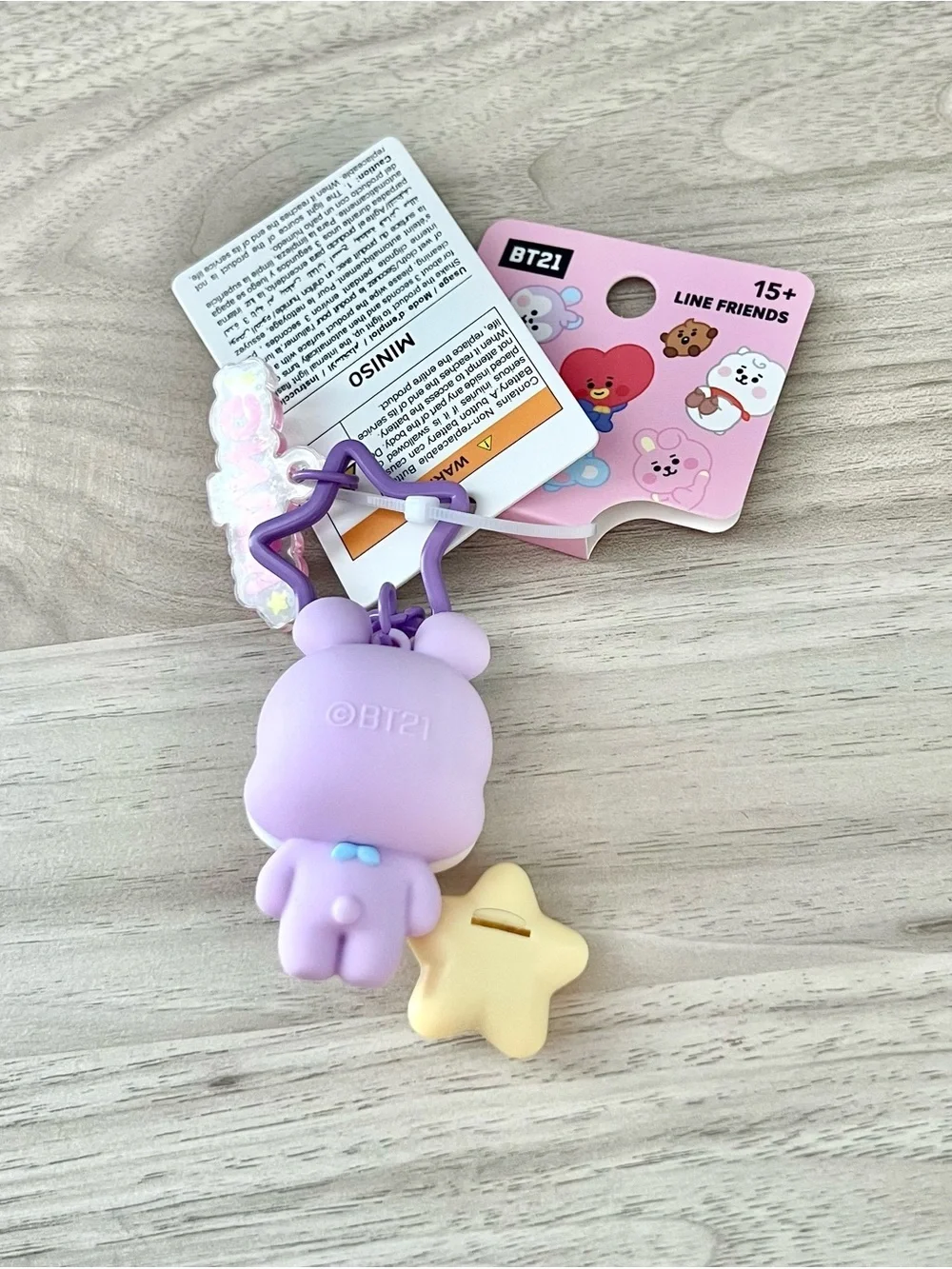 BTS BT21 Mini LED Light Up Keychain - MANG (J-Hope)